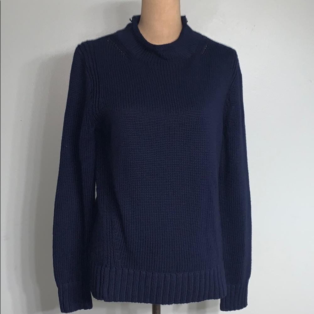 J crew Always collection navy cotton sweater M NWT